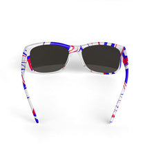 Load image into Gallery viewer, Red, White, Blue Water Color Sunglasses
