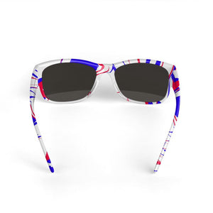 Red, White, Blue Water Color Sunglasses