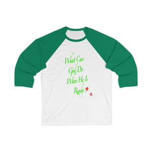 Ready Adult Female 3/4 Sleeve Baseball Tee in White/Kelly, White/Navy, White/Red, White/True Royal, White/Black,Black/White