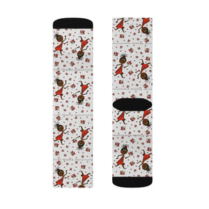 Choca Chocolate Baby Girl Adult Female Grey Sublimation Socks