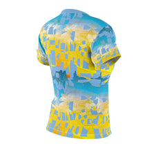Load image into Gallery viewer, Bliss Yellow/Blue Adult Female Tee
