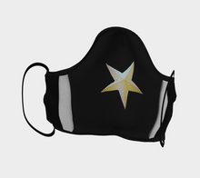 Load image into Gallery viewer, Heat Black/White Star Male Face Mask in Adult, Youth
