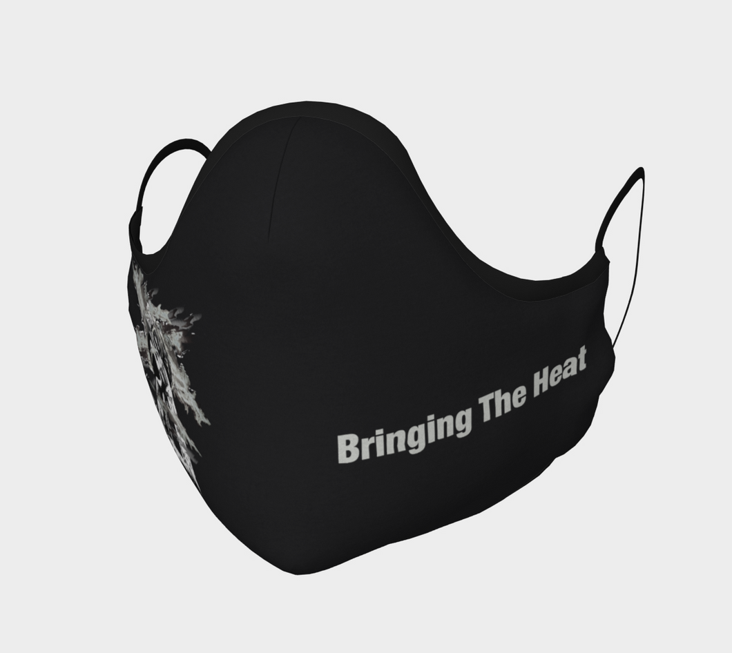 Heat Black/White Male Face Mask in Adult, Youth