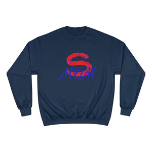 Red Super Mom Adult Female Champion Sweatshirt (5 Colors)