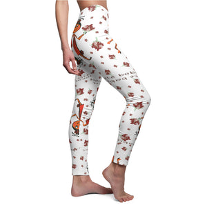Chocolate Baby Girl Adult Female Casual Leggings with White Background