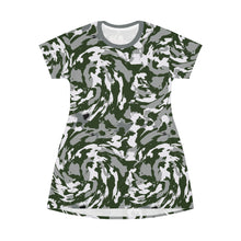 Load image into Gallery viewer, Cosmic Green/Grey Adult Female T-Shirt Dress
