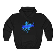 Load image into Gallery viewer, Heat Blue Adult Male Heavy Blend™ Hooded Sweatshirt in Black, Charcoal, Dark Heather, Navy, Purple, Royal
