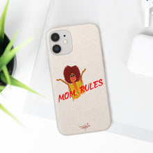 Load image into Gallery viewer, Red Mom Rules Biodegradable Phone Case (5 - iPhone sizes and 3 - Samsung sizes)
