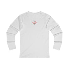 Load image into Gallery viewer, Stuck on Love Adult Female Fitted Long Sleeve Tee in White, Black, Sport Grey, Navy, Red

