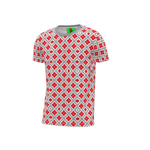 Grey On Red Adult Male Lounge T-Shirt
