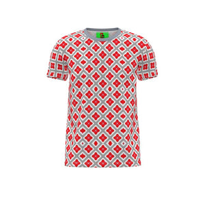Grey On Red Adult Male Lounge T-Shirt