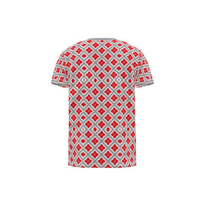 Grey On Red Adult Male Lounge T-Shirt