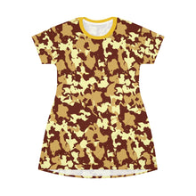 Load image into Gallery viewer, Cosmic Brown/Tan Adult Female T-Shirt Dress
