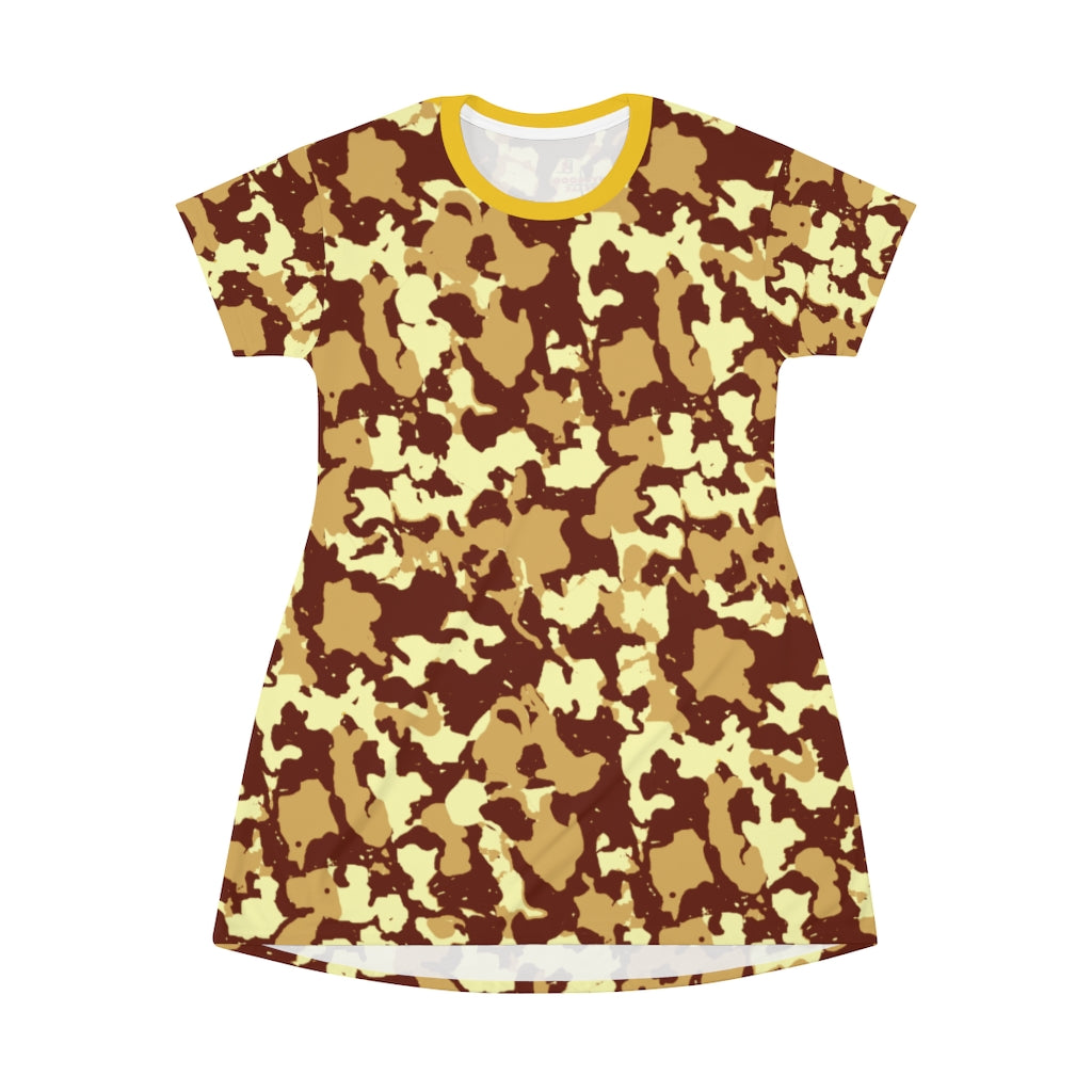 Cosmic Brown/Tan Adult Female T-Shirt Dress