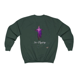 No Charge Adult Female Heavy Blend™ Crewneck Sweatshirt in Purple, Antique Sapphire, Forest Green, Dark Heather, Maroon, Navy, Orange, Red, Black