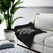 Load image into Gallery viewer, Heat Black/White Velveteen Plush Blanket in 30”x40”, 50”x60”, 60”x80”
