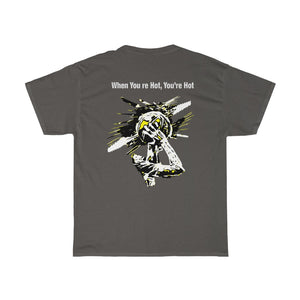 You’re Hot Yellow/Black Adult Male Heavy Cotton Tee in 11 Colors