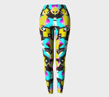 Load image into Gallery viewer, Maze Yellow Multi Adult Female Yoga Leggings
