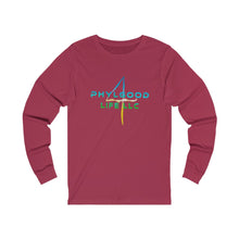 Load image into Gallery viewer, Phylgood Light Blue Adult Male Jersey Long Sleeve Tee in White, Athletic Heather, Cardinal, Heather Forest, Black Heather, Dark Grey Heather, Black
