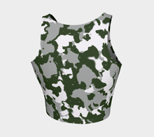 Load image into Gallery viewer, Camouflage Green Multi Female Yoga Top in Adult
