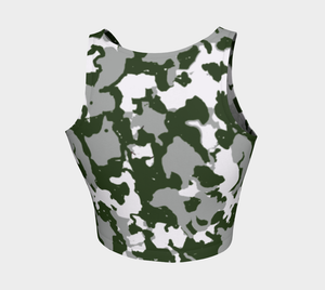 Camouflage Green Multi Female Yoga Top in Adult