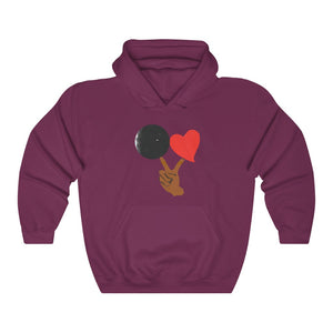 Black Love Adult Male Heavy Blend™ Hooded Sweatshirt in Black, Gold, Charcoal, Forest Green, Dark Heather, Maroon, Navy, Purple, Red, Royal, Sport Grey