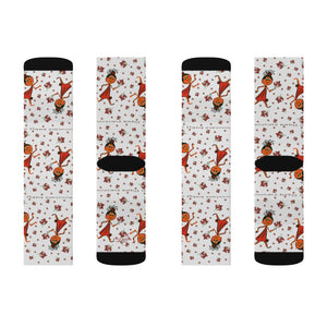 Chocolate Baby Girl Adult Female Grey Sublimation Socks