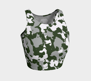 Camouflage Green Multi Female Yoga Top in Adult