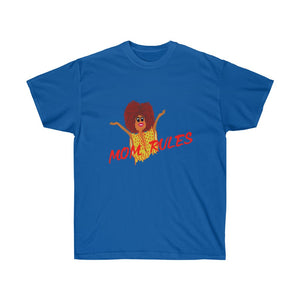 Red Mom Rules Adult Female Ultra Cotton Tee in 6 Colors