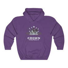 Load image into Gallery viewer, Crown Adult Female Heavy Blend™ Hooded Sweatshirt in Red, Gold, Light Pink, Dark Chocolate, Forest Green, Military Green, Carolina Blue, Heliconia, Irish Green, Maroon, Purple, Royal, Spot Grey, Black, Orange

