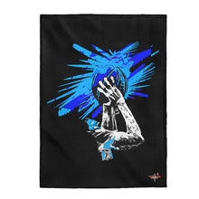 Load image into Gallery viewer, Heat Blue Velveteen Plush Blanket in 30”x40”, 50”x60”, 60”x80”
