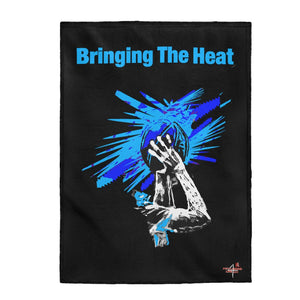 Heat Blue Bring It Velveteen Plush Blanket in 30”x40”, 50”x60”, 60”x80”