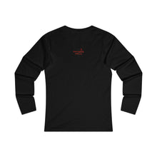 Load image into Gallery viewer, Stuck on Love Adult Female Fitted Long Sleeve Tee in White, Black, Sport Grey, Navy, Red
