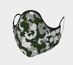 Camouflage Green Multi Male, Female Face Mask in Adult, Youth