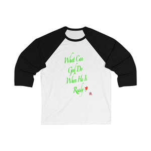 Ready Adult Female 3/4 Sleeve Baseball Tee in White/Kelly, White/Navy, White/Red, White/True Royal, White/Black,Black/White