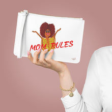 Load image into Gallery viewer, Red Mom Rules Clutch Bag
