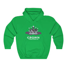 Load image into Gallery viewer, Crown Adult Female Heavy Blend™ Hooded Sweatshirt in Red, Gold, Light Pink, Dark Chocolate, Forest Green, Military Green, Carolina Blue, Heliconia, Irish Green, Maroon, Purple, Royal, Spot Grey, Black, Orange
