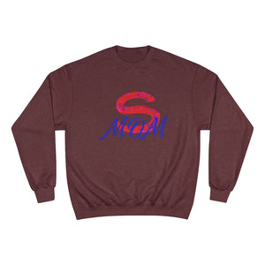 Red Super Mom Adult Female Champion Sweatshirt (5 Colors)