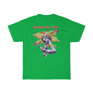 Heat Green/Red Multi Adult Male Heavy Cotton Tee in 11 Colors