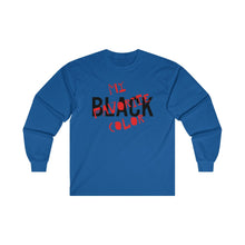 Load image into Gallery viewer, Black My Favorite Color Adult Male Ultra Cotton Long Sleeve Tee in White, Gold, Sport Grey, Dark Chocolate, Ash, Carolina Blue, Royal, Purple
