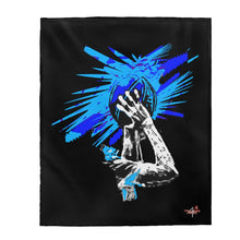 Load image into Gallery viewer, Heat Blue Velveteen Plush Blanket in 30”x40”, 50”x60”, 60”x80”
