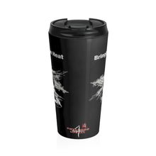 Load image into Gallery viewer, Heat Black/White Stainless Steel 15oz Travel Mug
