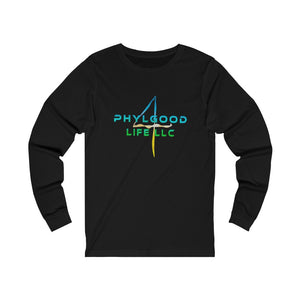 Phylgood Light Blue Adult Male Jersey Long Sleeve Tee in White, Athletic Heather, Cardinal, Heather Forest, Black Heather, Dark Grey Heather, Black