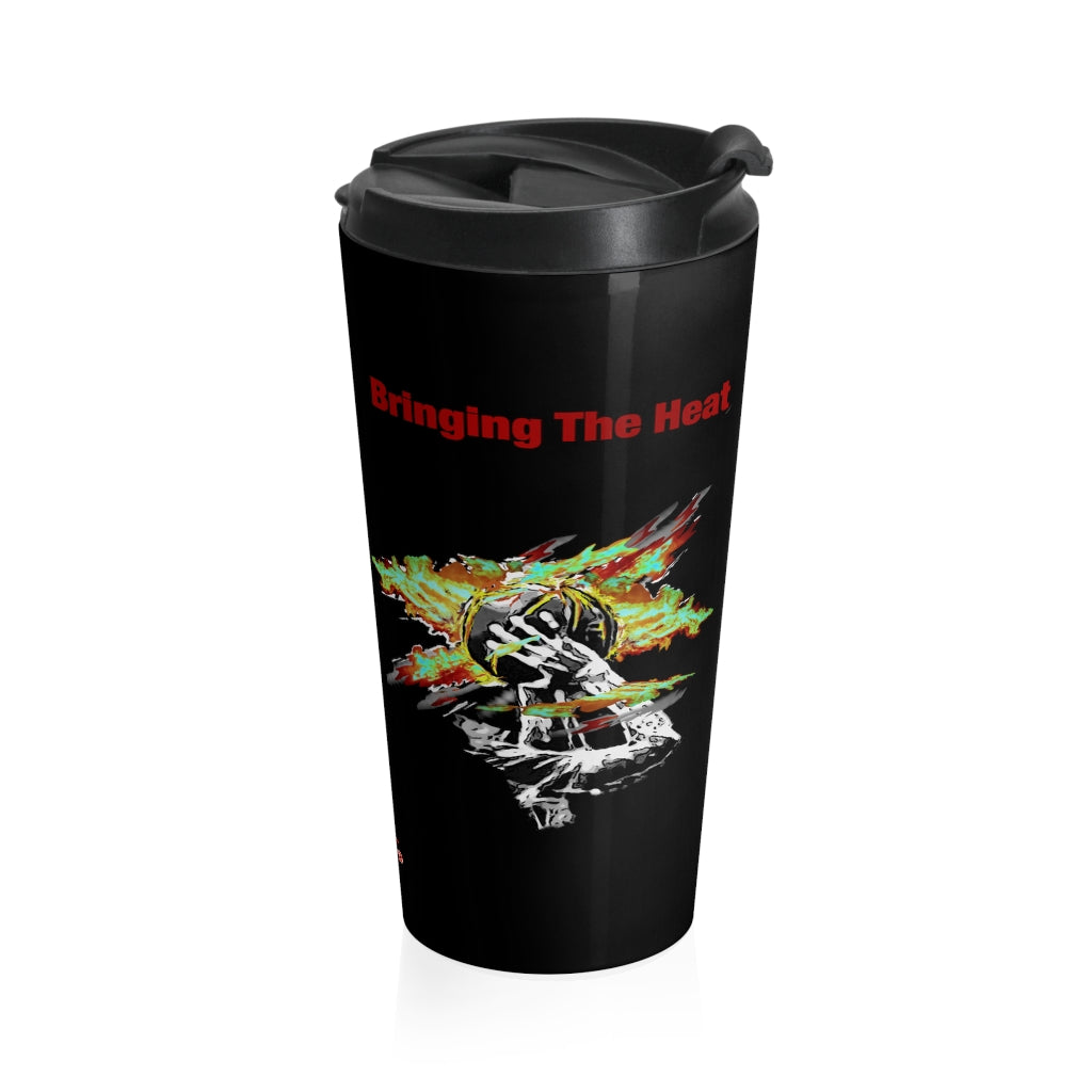 Heat Red Stainless Steel 15oz Travel Mug