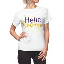 Load image into Gallery viewer, Hello Sunshine White Adult Female Tee
