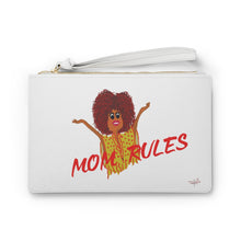 Load image into Gallery viewer, Red Mom Rules Clutch Bag
