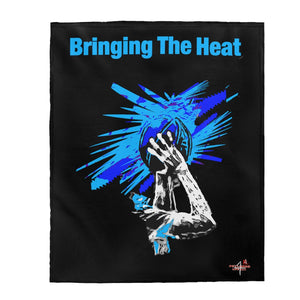 Heat Blue Bring It Velveteen Plush Blanket in 30”x40”, 50”x60”, 60”x80”