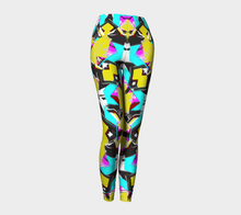 Load image into Gallery viewer, Maze Yellow Multi Adult Female Yoga Leggings
