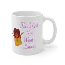Load image into Gallery viewer, Purple Thank God For What’s Leftover Mug 11oz
