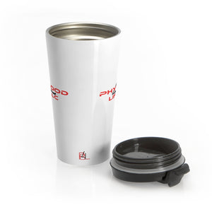 Phylgood4Life White Stainless Steel 15oz Travel Mug